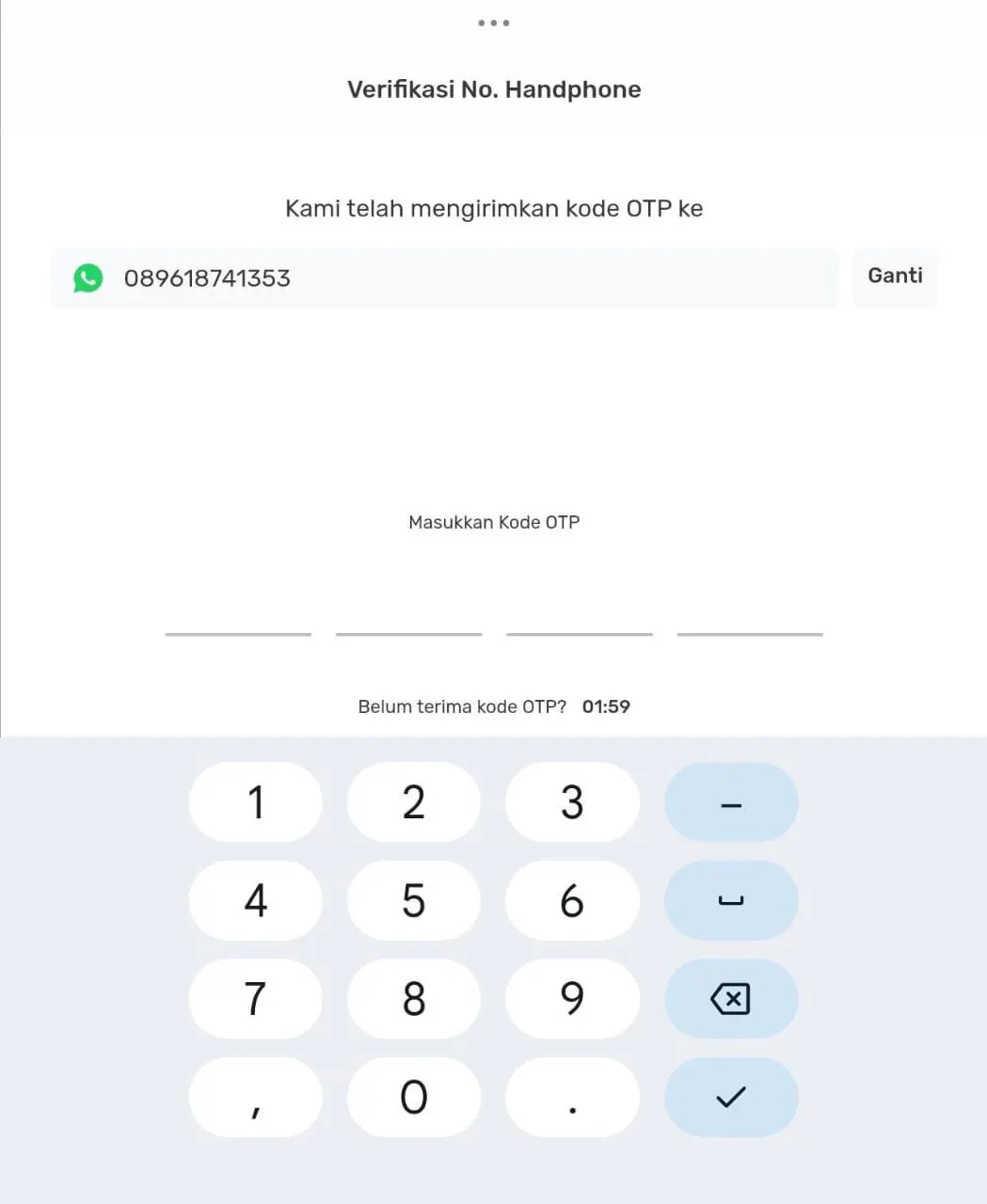 registrasi akun Bliss customer